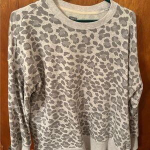 Aerie Gray Animal Print Pullover